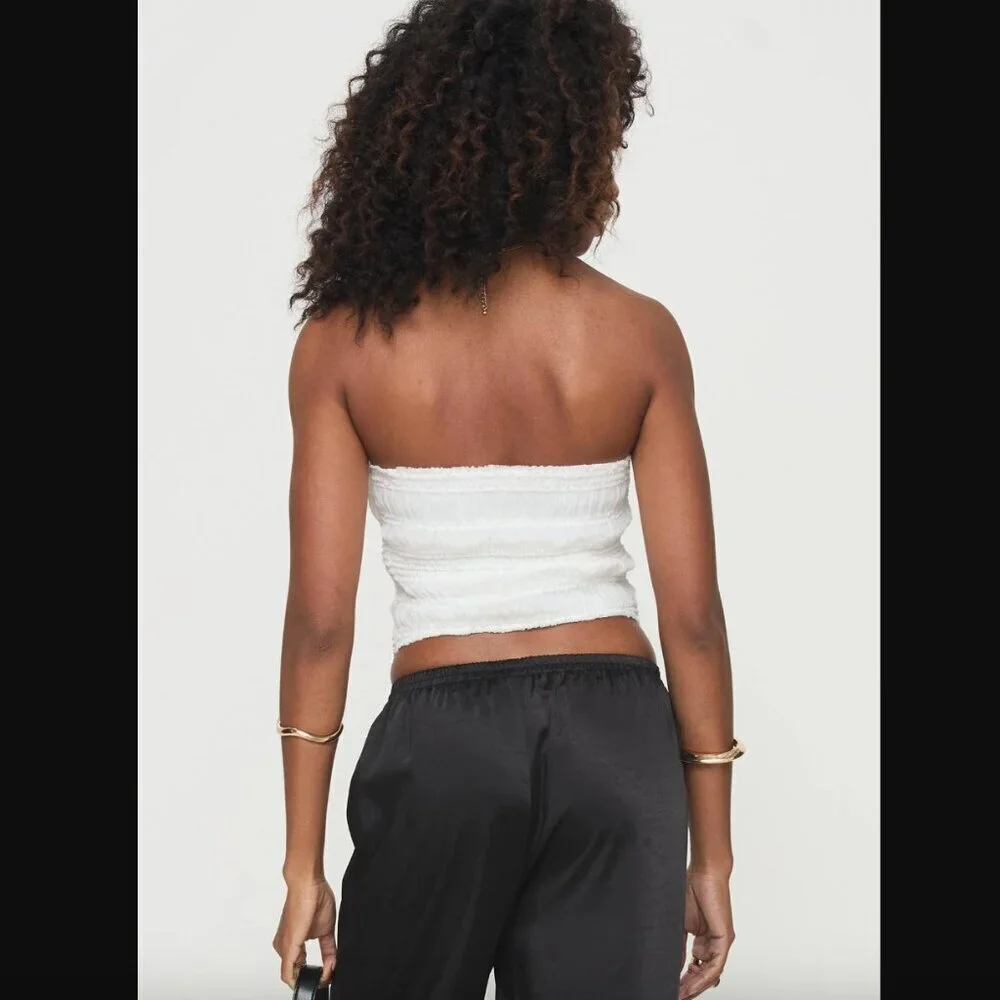 Princess Polly Lelande White Tube Top 6 - Picture 9 of 12